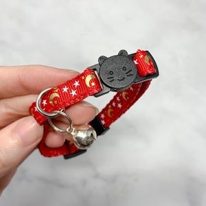 🔥NEW Adult Cat Breakaway Collar Metallic Moon Stars